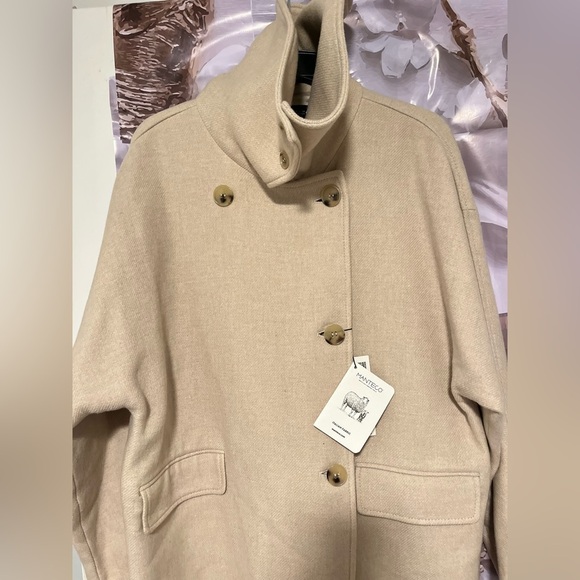 NWT ZARA OVERSIZED MANTENCO WOOD collar Size M 
🚨FIRM PRICE NO DISCOUNT - Picture 6 of 16